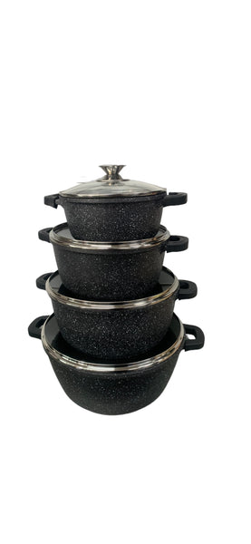 Set of 4 Black cookware