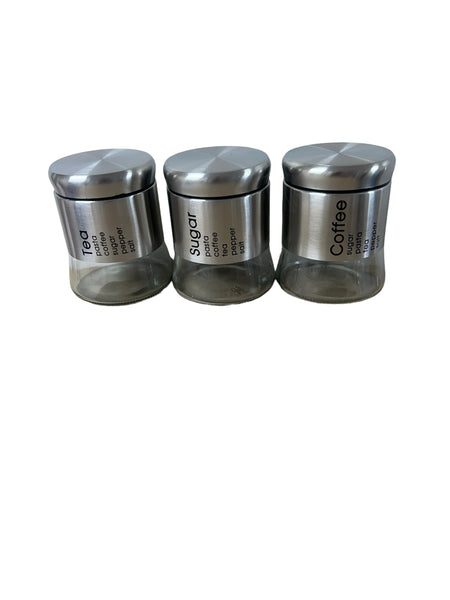 Set of 3 Colourful canisters