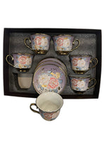 12 piece Purple teacup set